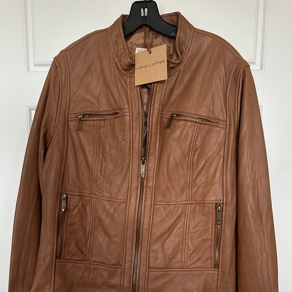 NWT Michael Kors Leather Jacket - Picture 1 of 4